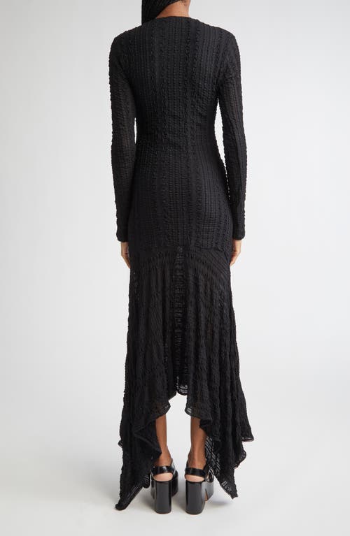 Siedres Olle Textured Asymmetric Dress In Black