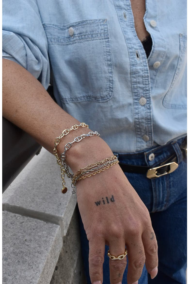 Mia Mariner Bracelet, Alternate, color, GOLD