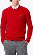 Lacoste Classic Fit Cashmere Crewneck Sweater