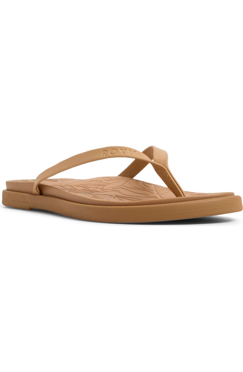 Roxy Calabasas Flip Flop, Main, color, Tan