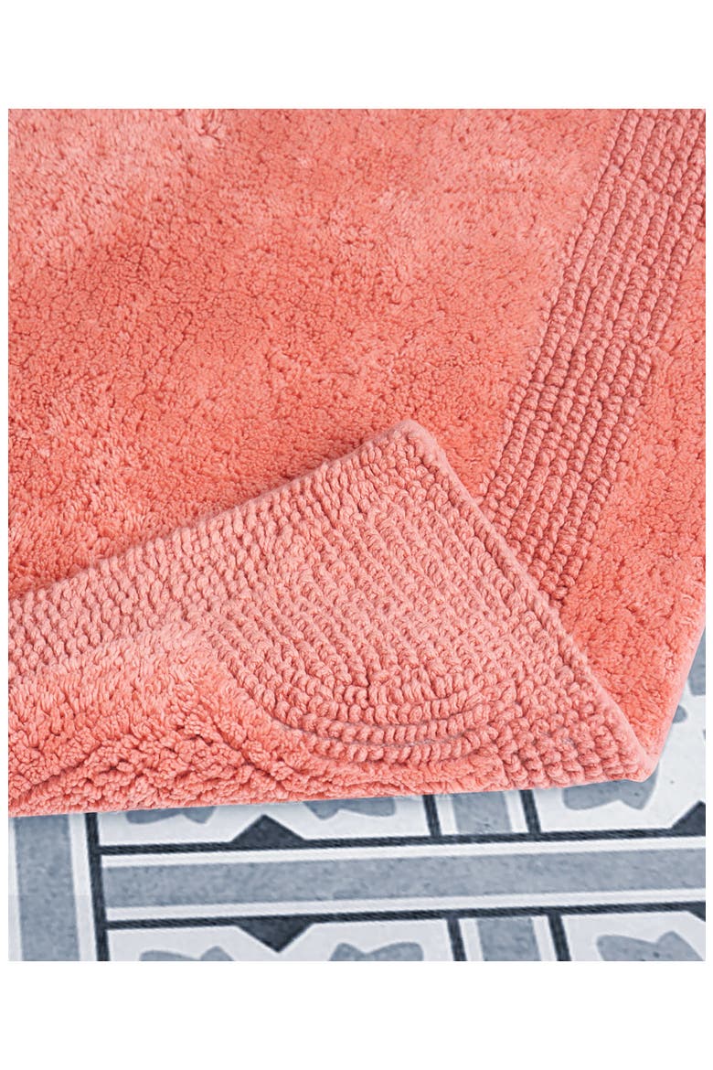Reversible Cotton Bath Rug, Alternate, color, CORAL