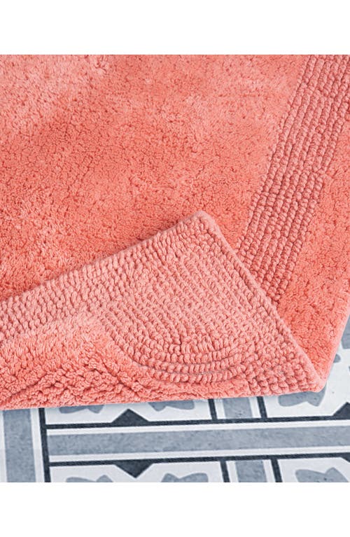 Laura Ashley Reversible Cotton Bath Rug In Coral