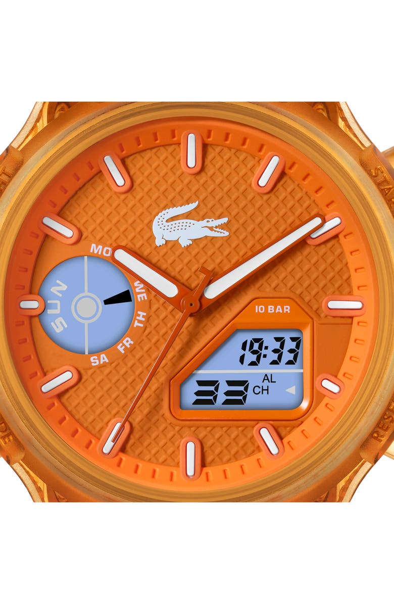 Lacoste LC33 Silicone Strap Watch, 44mm, Alternate, color, 