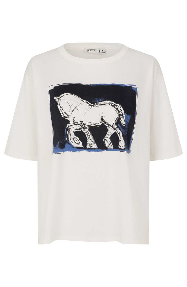 Masai Copenhagen MaDoreann Printed T-Shirt, Alternate, color, White