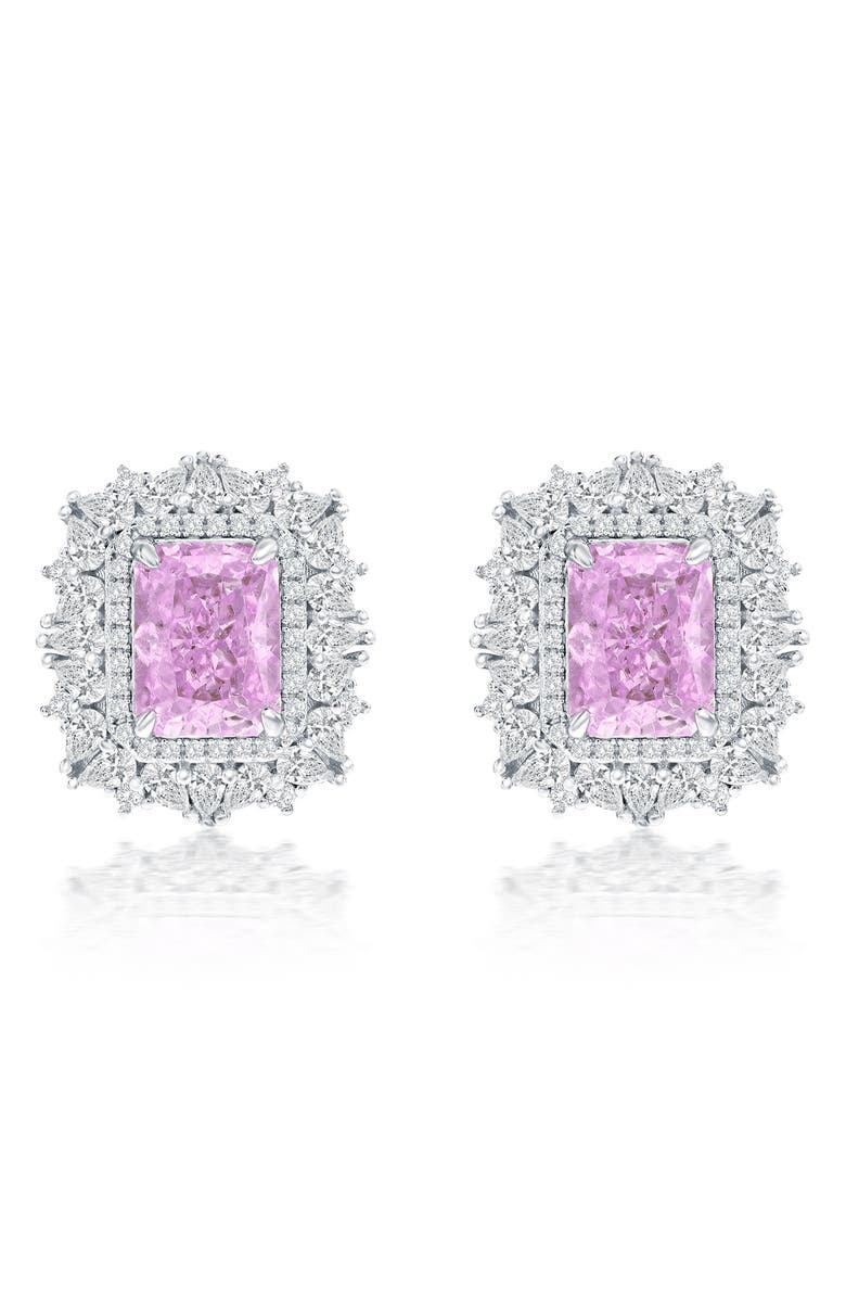 SUZY LEVIAN Gala Firework Cluster Stud Earrings, Alternate, color, Pink