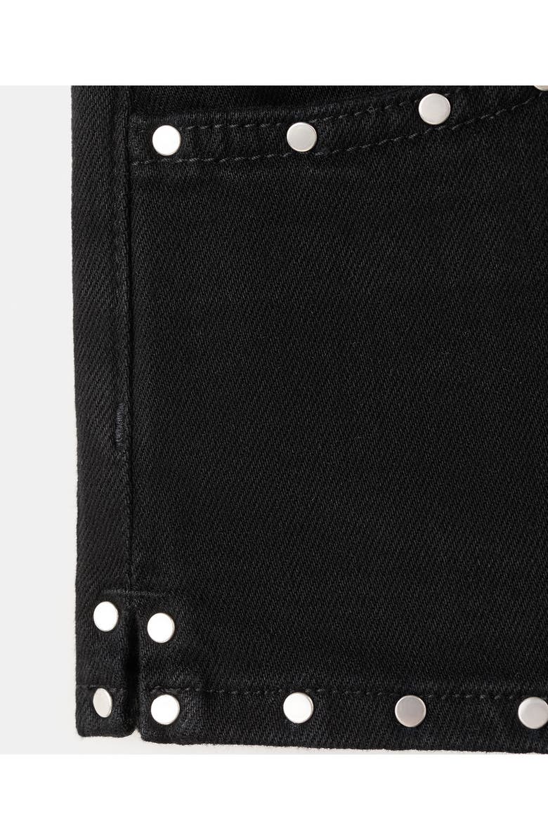 MANGO TEEN Studded Micro Low Rise Denim Shorts, Alternate, color,