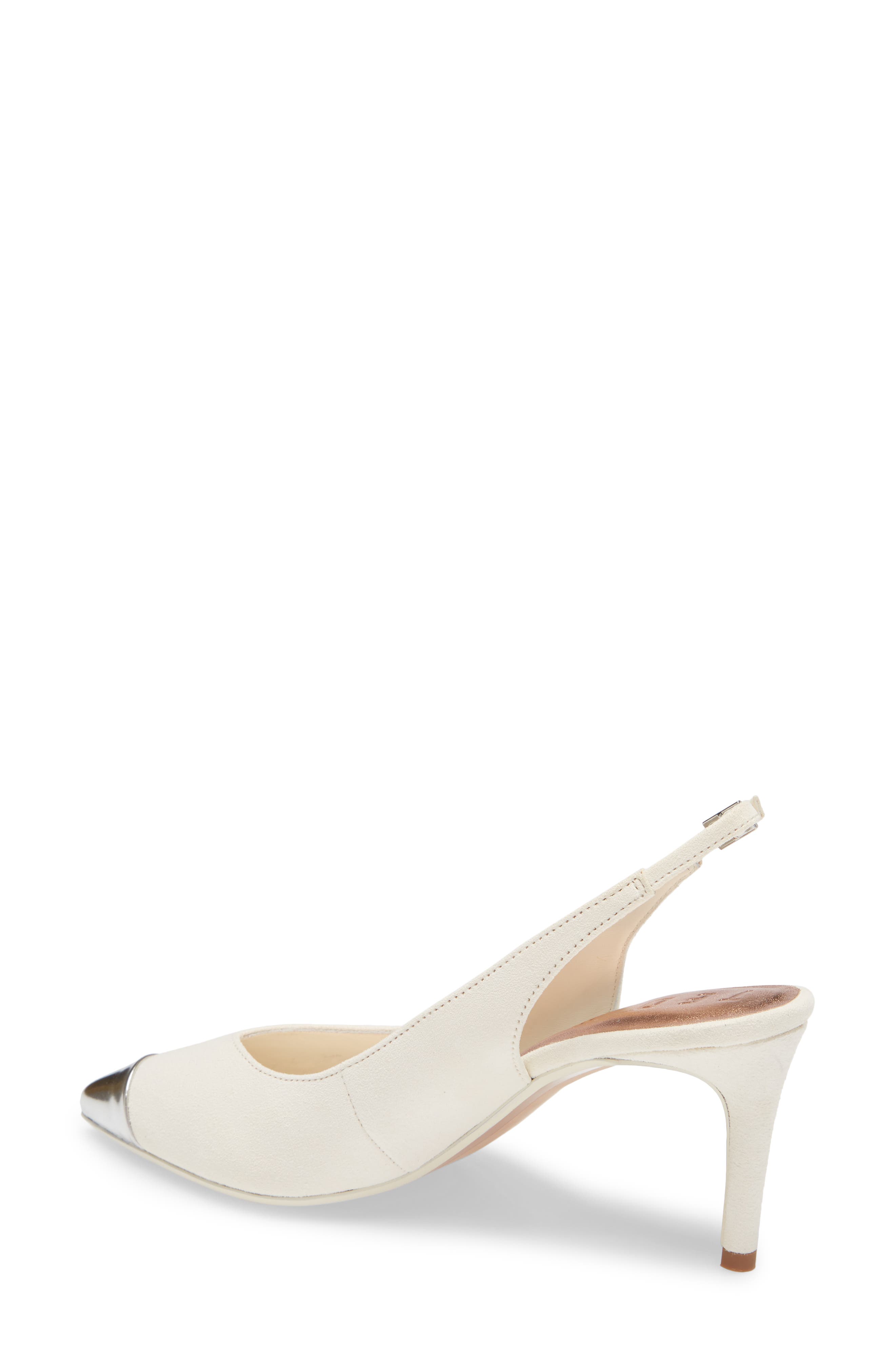 Kinnip Pointed Toe Slingback Sandal, Alternate, color, IVORY