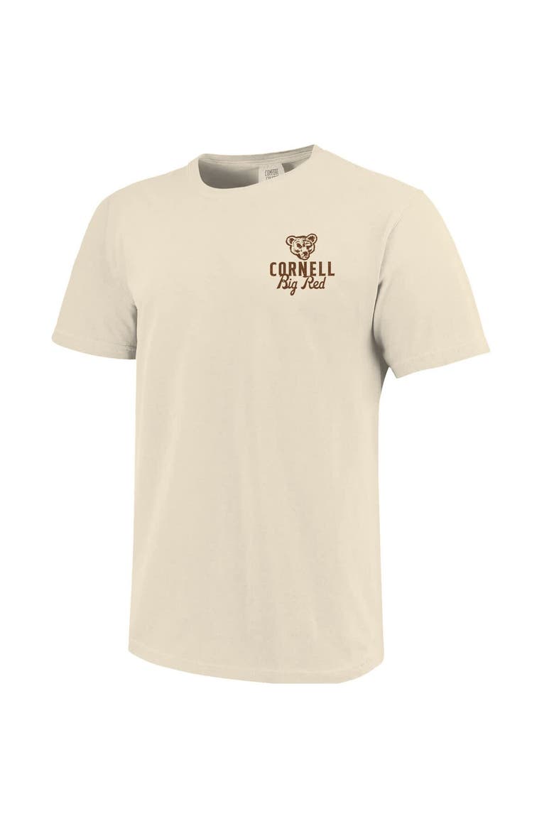 Men's Cream Cornell Big Red Comfort Colors Mascot Overlay T-Shirt, Alternate, color, Cream