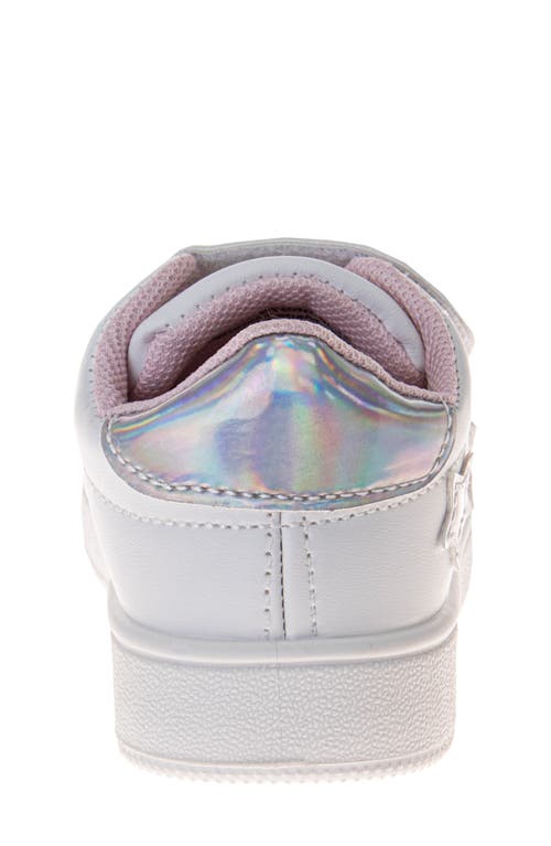 Josmo Kids' Star Low Top Sneaker In White Pink