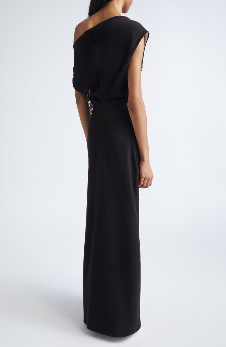 Proenza Schouler Rosina Off the Shoulder Light Double Crepe Maxi Dress, Alternate, color, Black