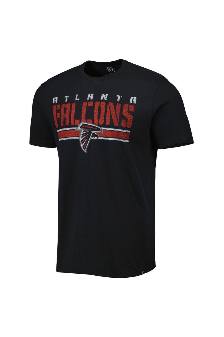 Men's '47 Black Atlanta Falcons Team Stripe T-Shirt, Alternate, color, Black