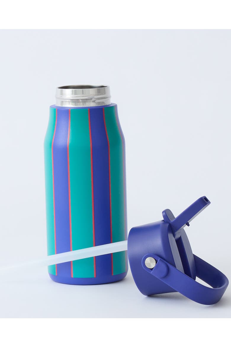 Cool Kid Water Bottle, Alternate, color, Navy Green Stripe