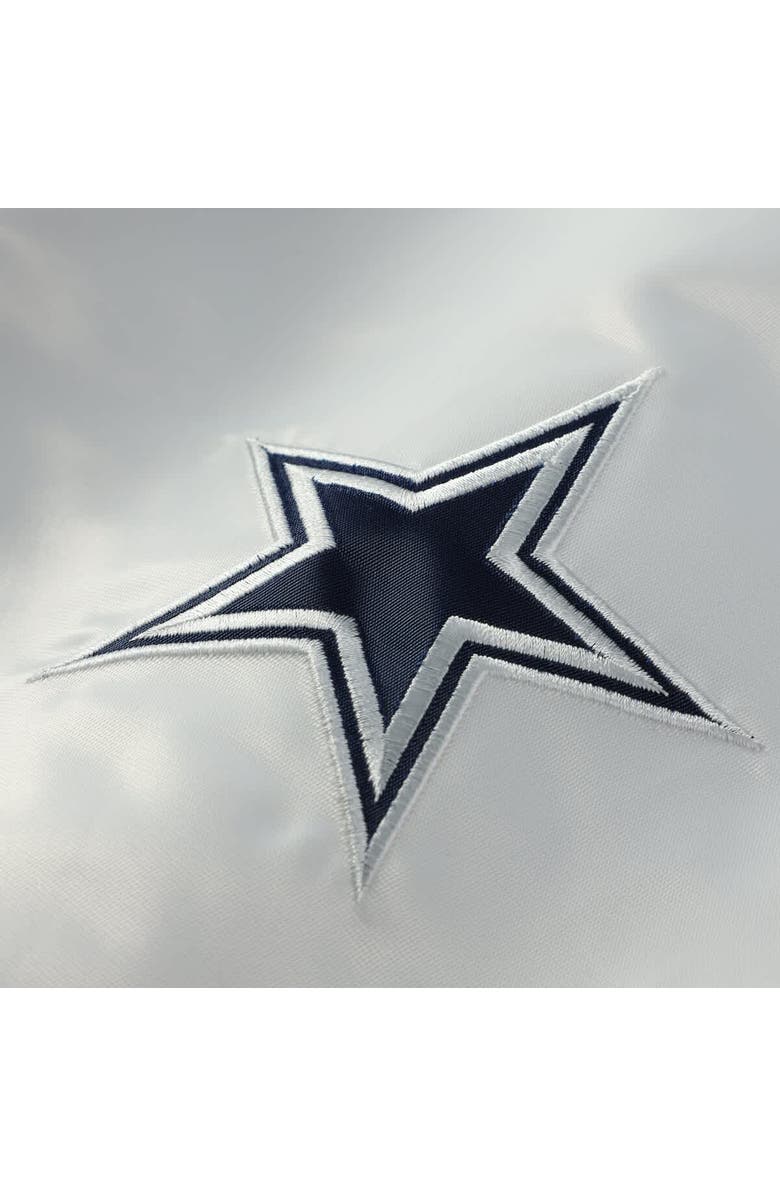 Mitchell & Ness Women's Mitchell & Ness White Dallas Cowboys Plus Size Full-Snap Satin Jacket, Alternate, color, White