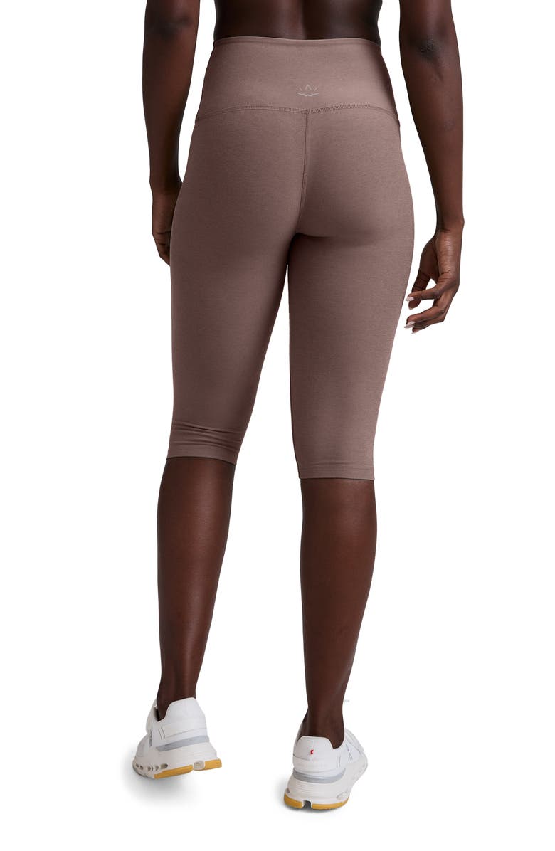 Beyond Yoga High Waist Crop Leggings, Alternate, color, Rosey Taupe Heather