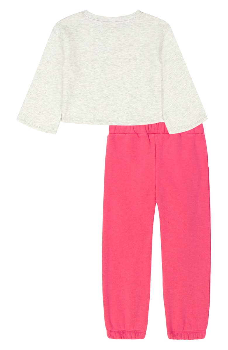 Roxy Kids' Logo Top & Joggers Set, Alternate, color, Heather Grey