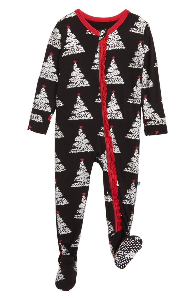 KicKee Pants Muffin Ruffle Jersey Footie, Main, color,