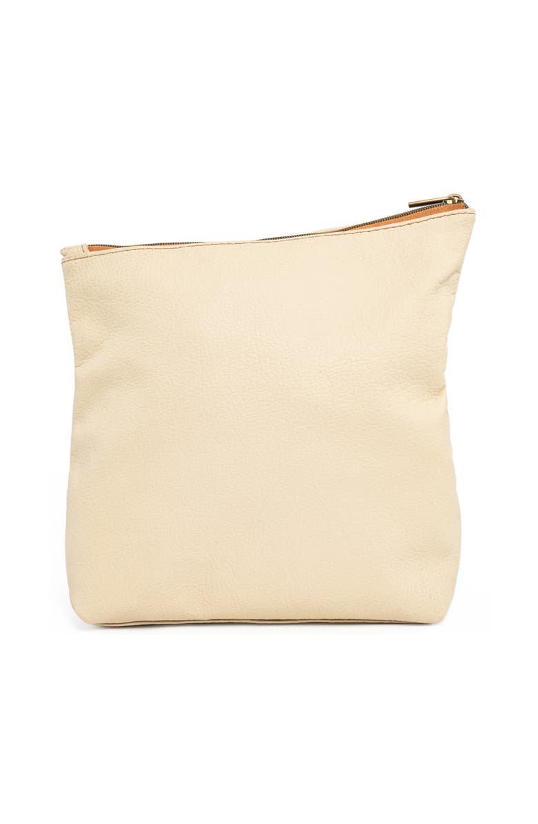 Deux Mains Asymmetric Makeup Bag, Alternate, color, Bone