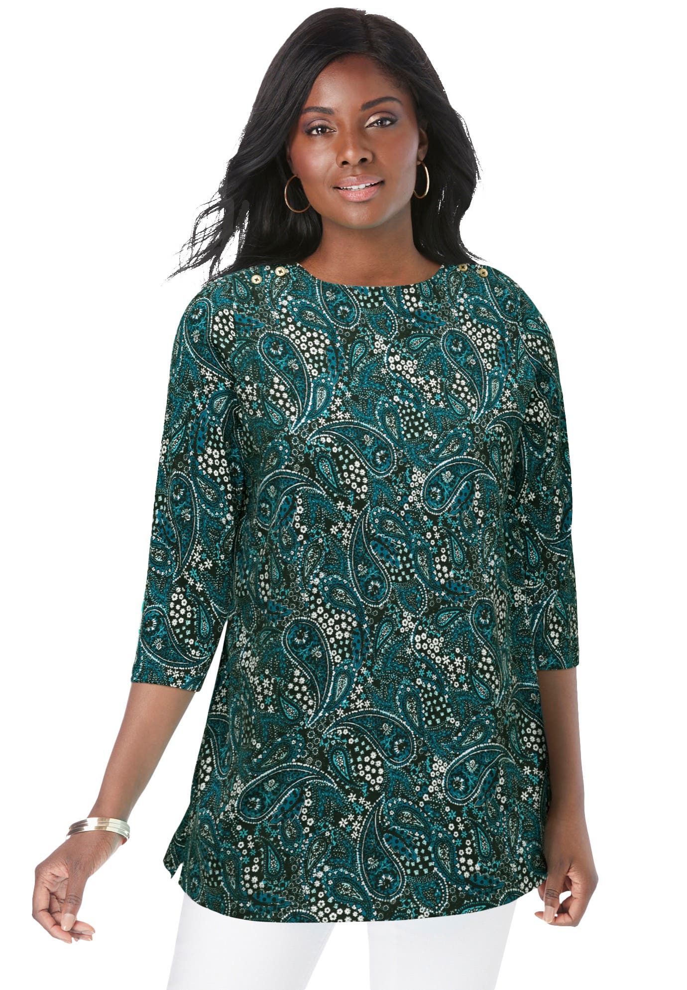 DEEP TEAL GARDEN PAISLEY