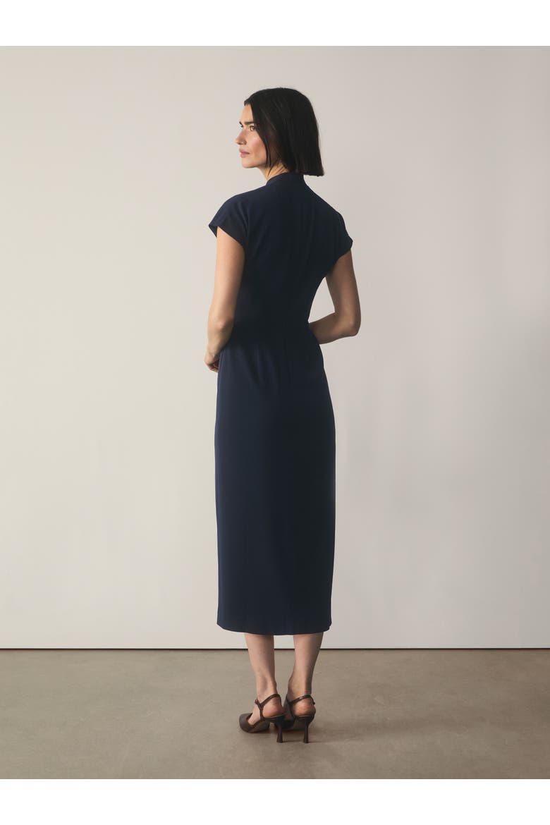 Rassina Gathered Jersey Midi Dress, Alternate, color, Navy