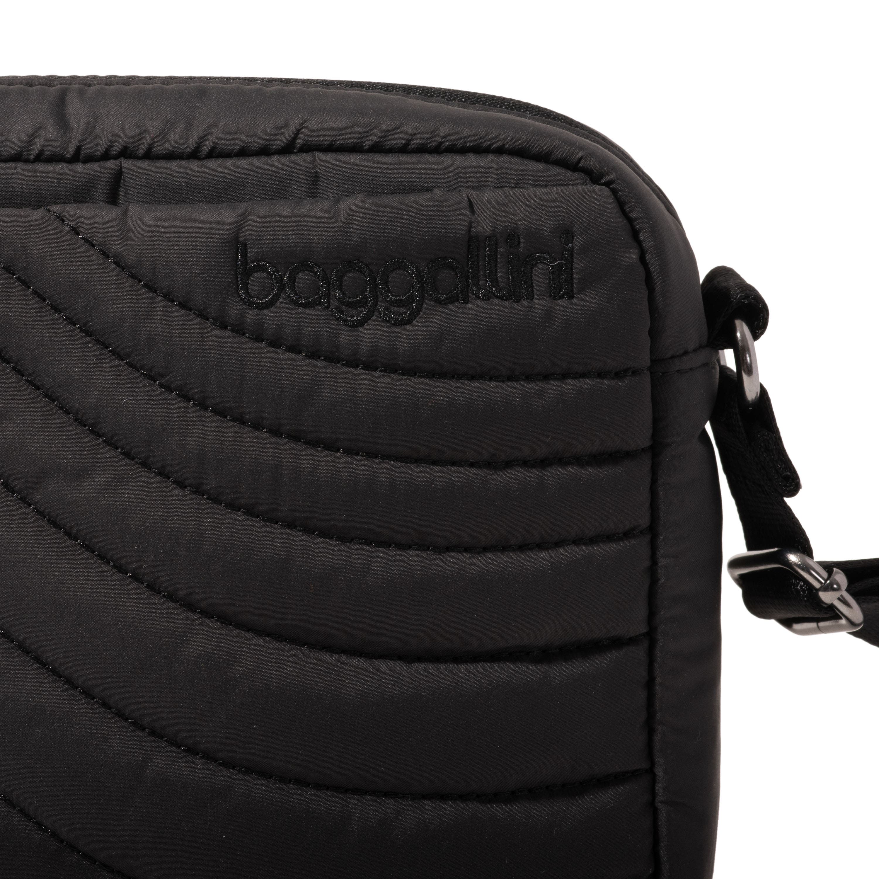 BAGGALLINI Set Wave Crossbody Bag, Alternate, color, Black Wave Puff