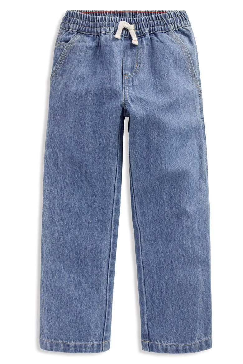 Kids' Pull-On Carpenter Jeans, Main, color, LIGHT WASH