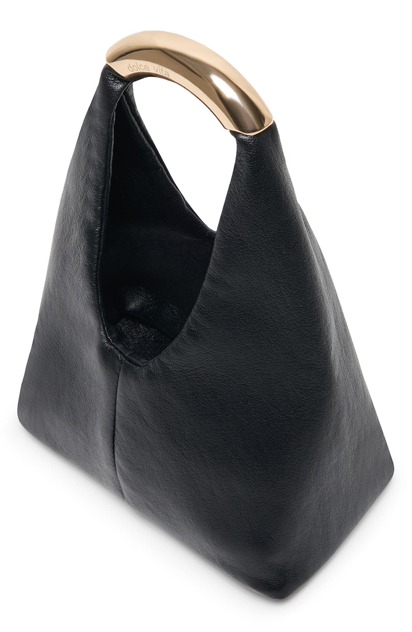 Evelisse Faux Leather Hobo Bag, Alternate, color, BLACK