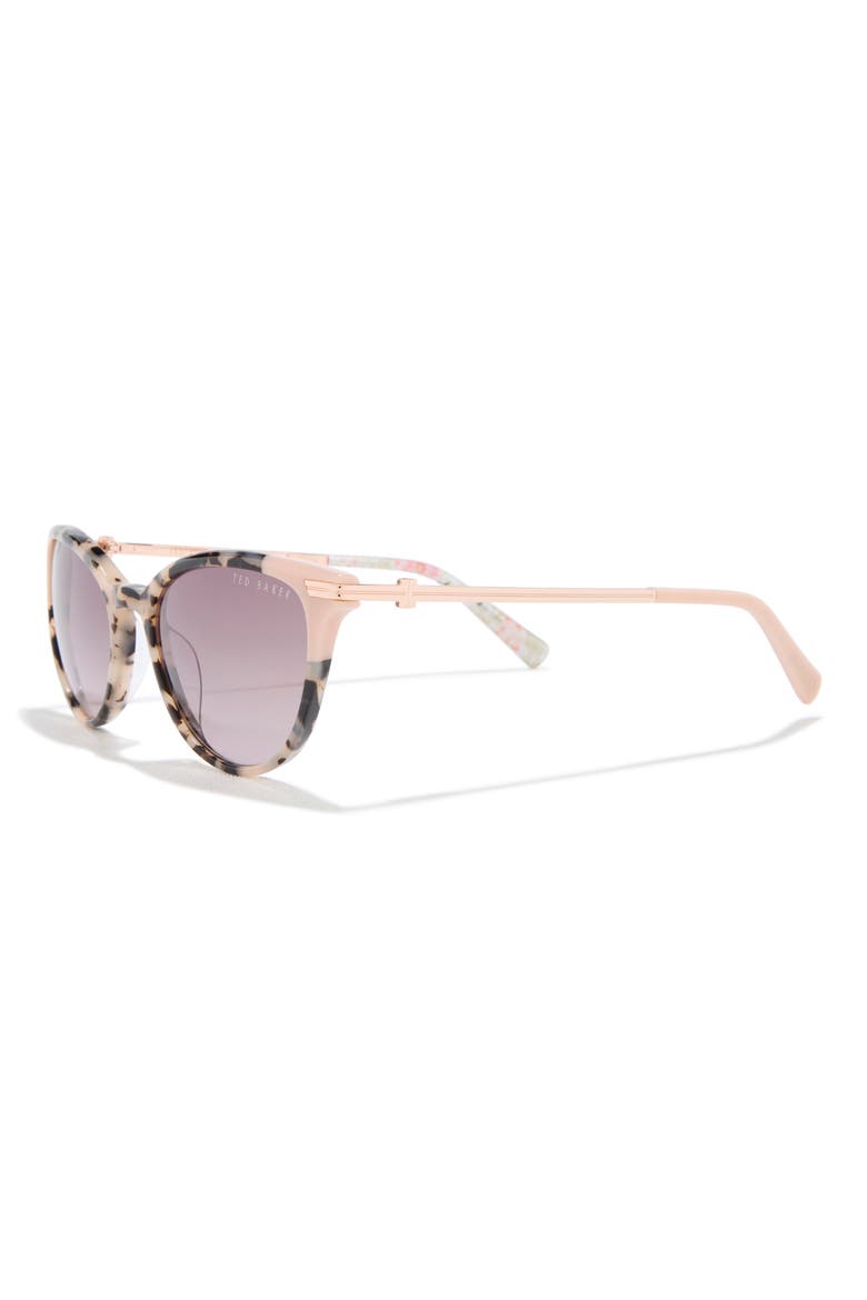 52mm Round Sunglasses, Alternate, color, IVORY TORTOISE