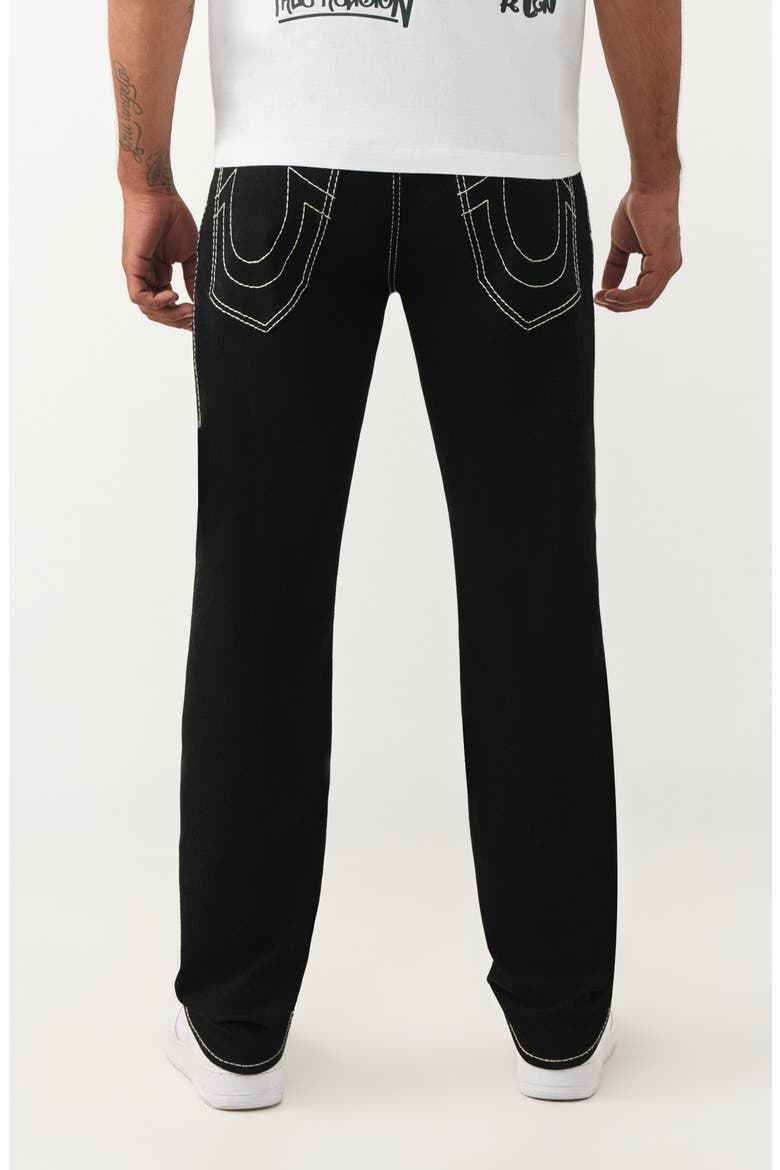 Geno Big T Contrast Stitch Slim Leg Jeans, Alternate, color, RINSE BLACK