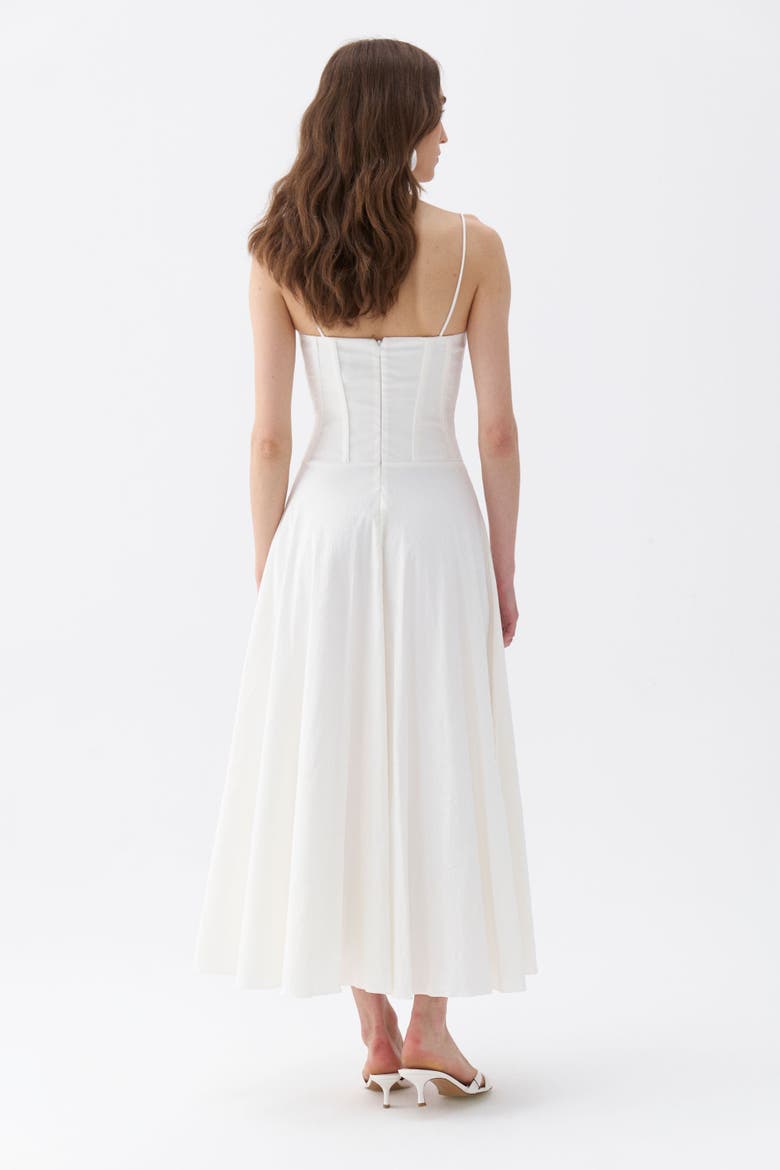 Corset Detailed Dress, Alternate, color, Ivory