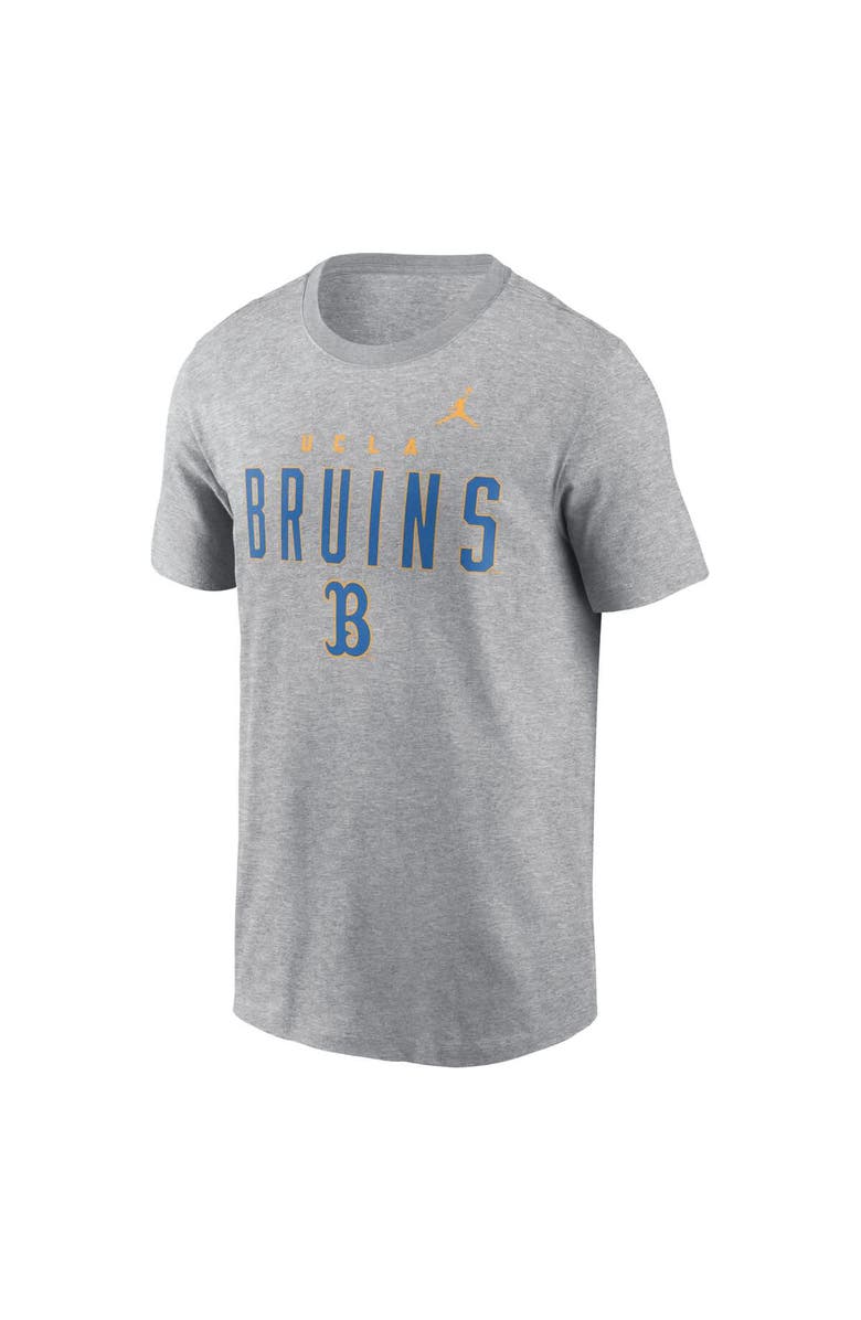Jordan Brand Men's Jordan Brand Heather Gray UCLA Bruins Campus 2-Hit Primary Mascot T-Shirt, Alternate, color, Heather Gray