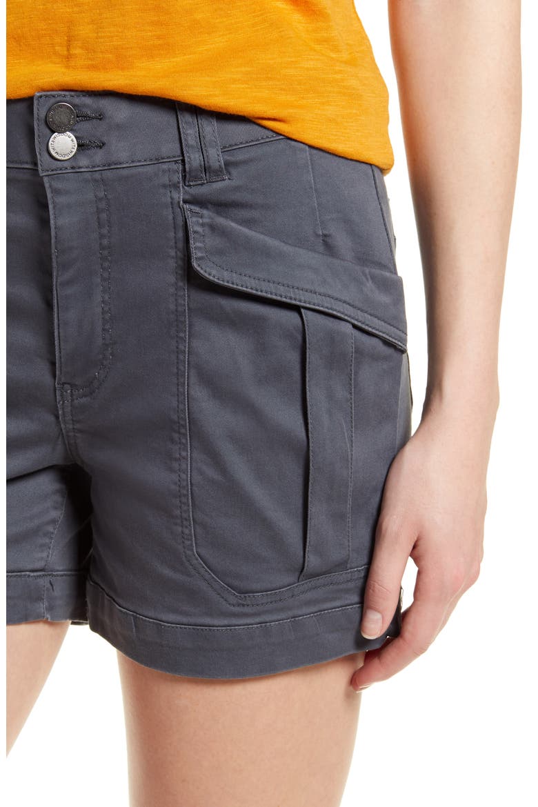 'Ab'Solution High Waist Cargo Shorts, Alternate, color, SHADOW