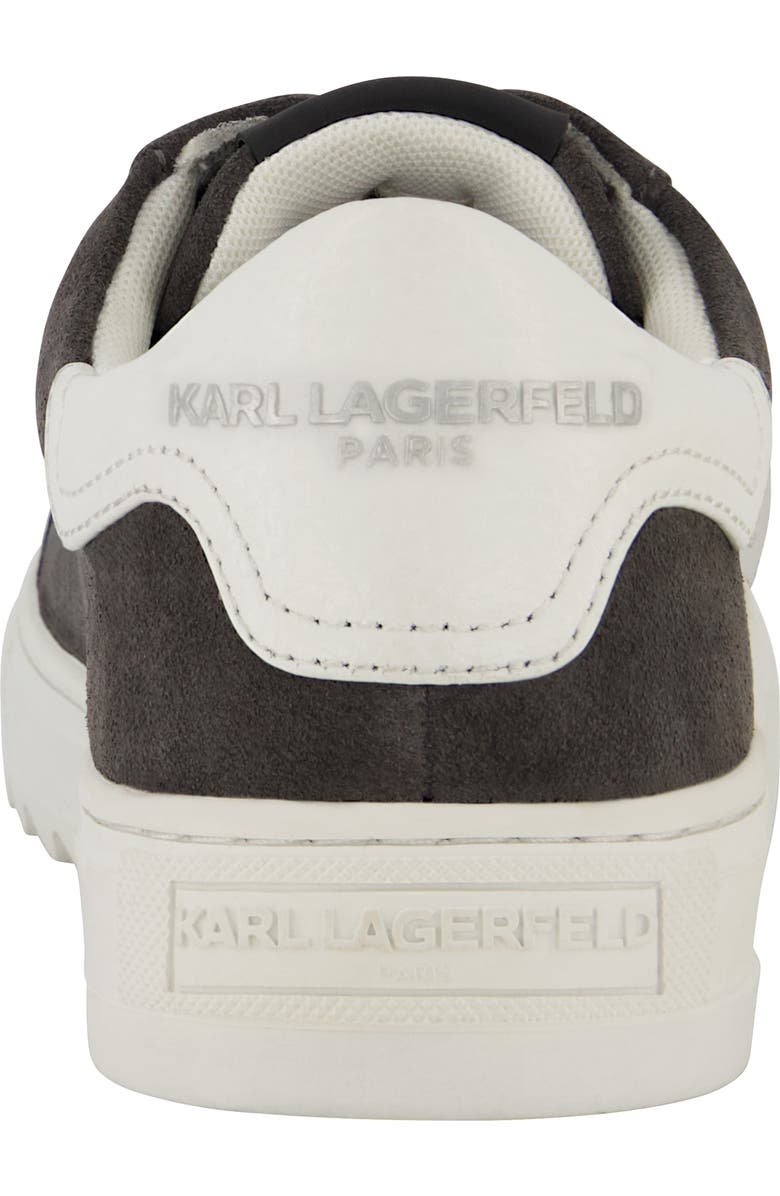 KARL LAGERFELD PARIS Plain Toe Suede Sneaker, Alternate, color,