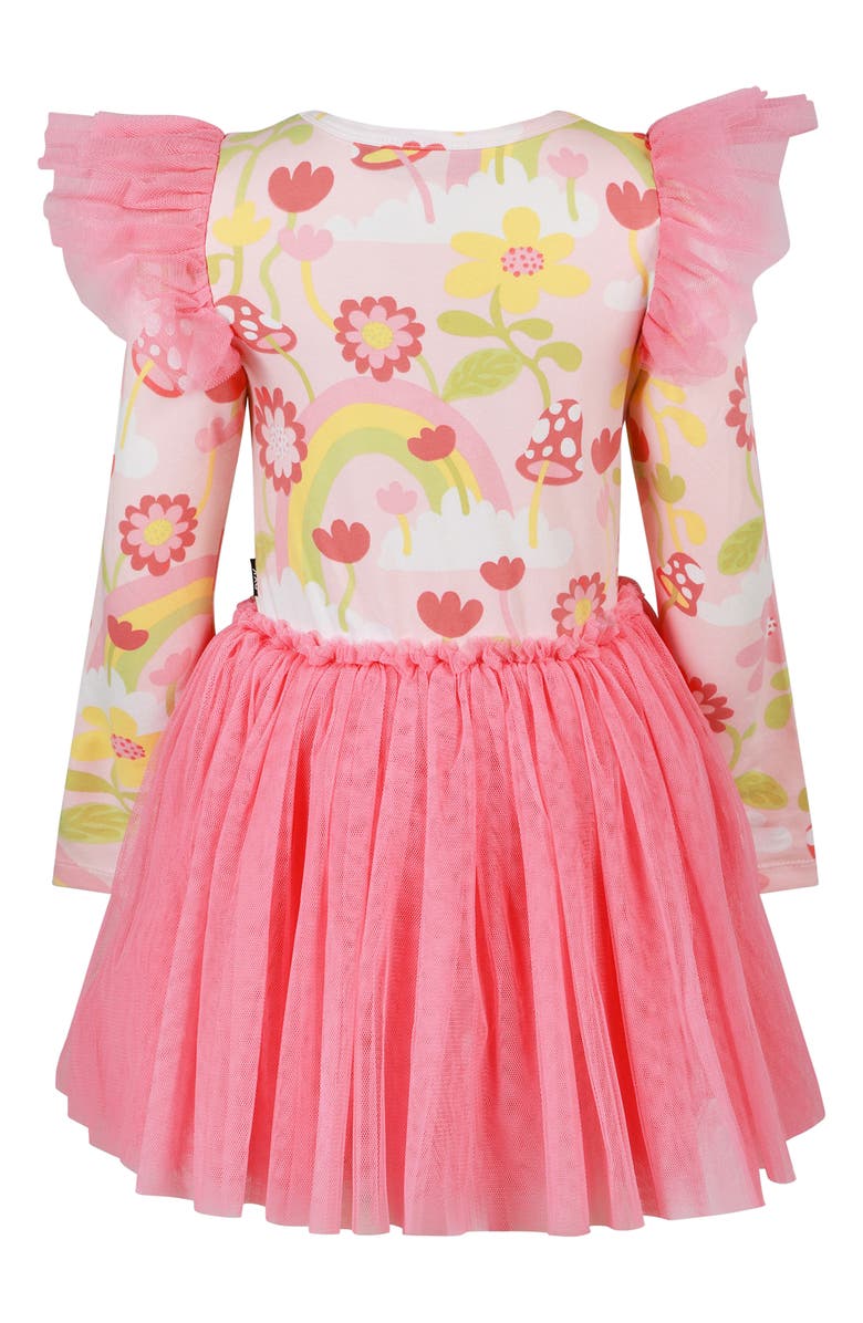 Rock Your Kid Kids' Circus Long Sleeve Frill Dress, Alternate, color, Coral