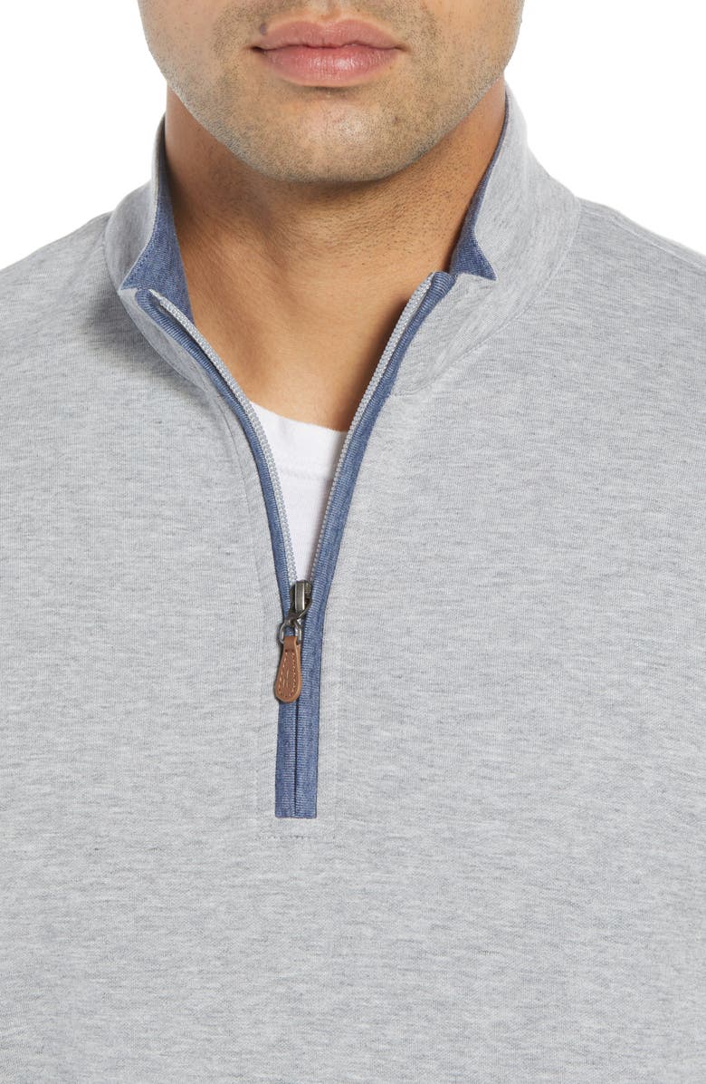johnnie-O Sully Quarter Zip Pullover, Alternate, color, Light Grey
