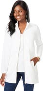 Jessica London Stretch Cotton Zip Front Hi-Low Jacket