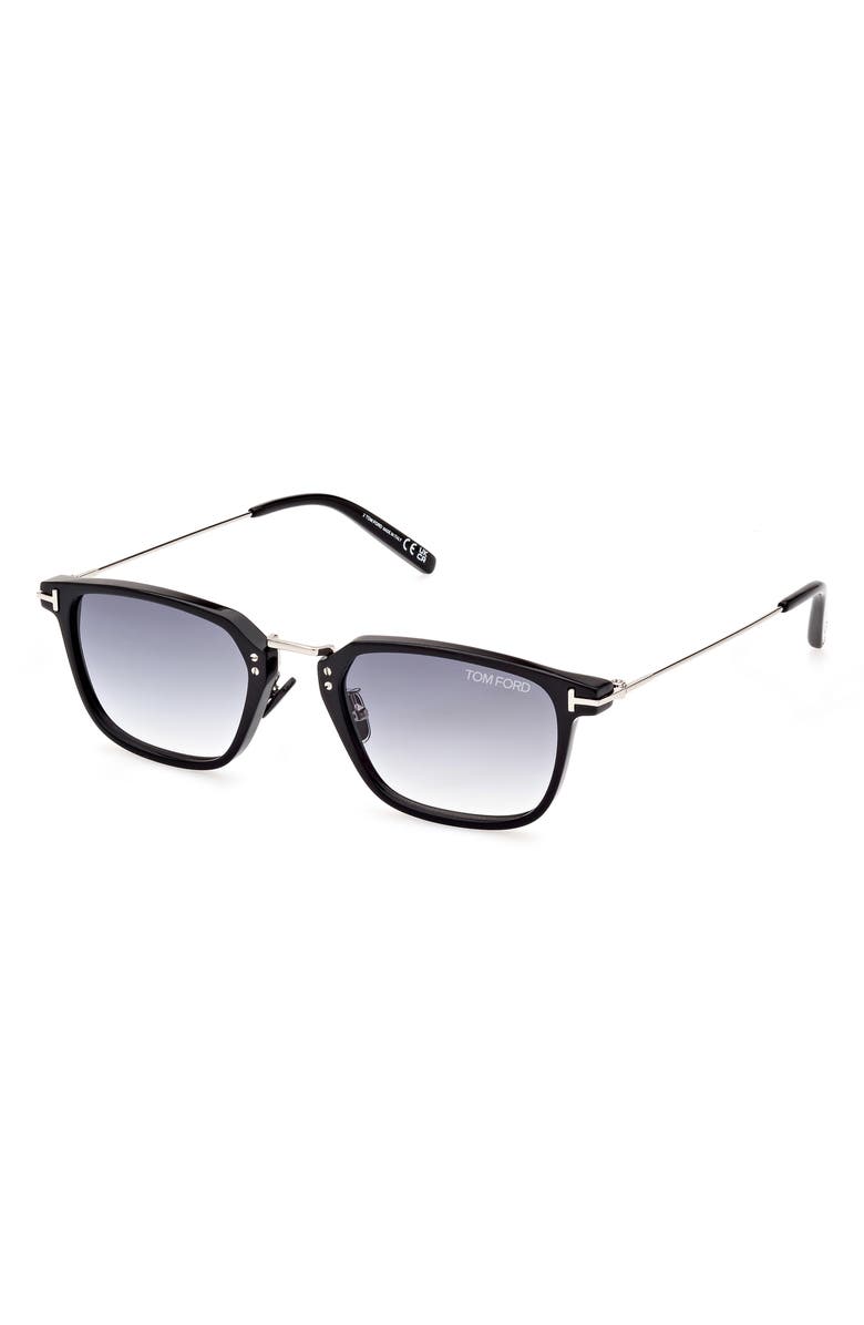 TOM FORD 52mm Rectangular Sunglasses, Alternate, color,