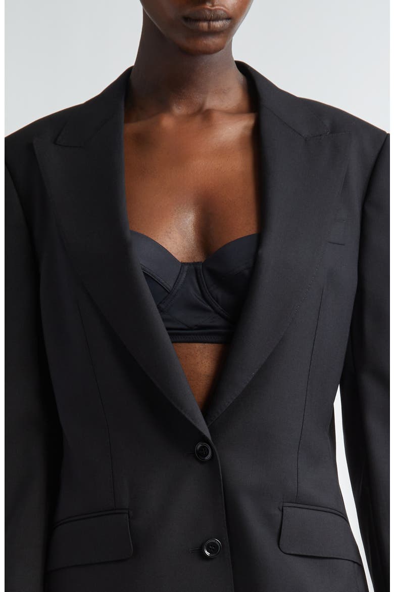 Wool Blazer, Alternate, color, NERO