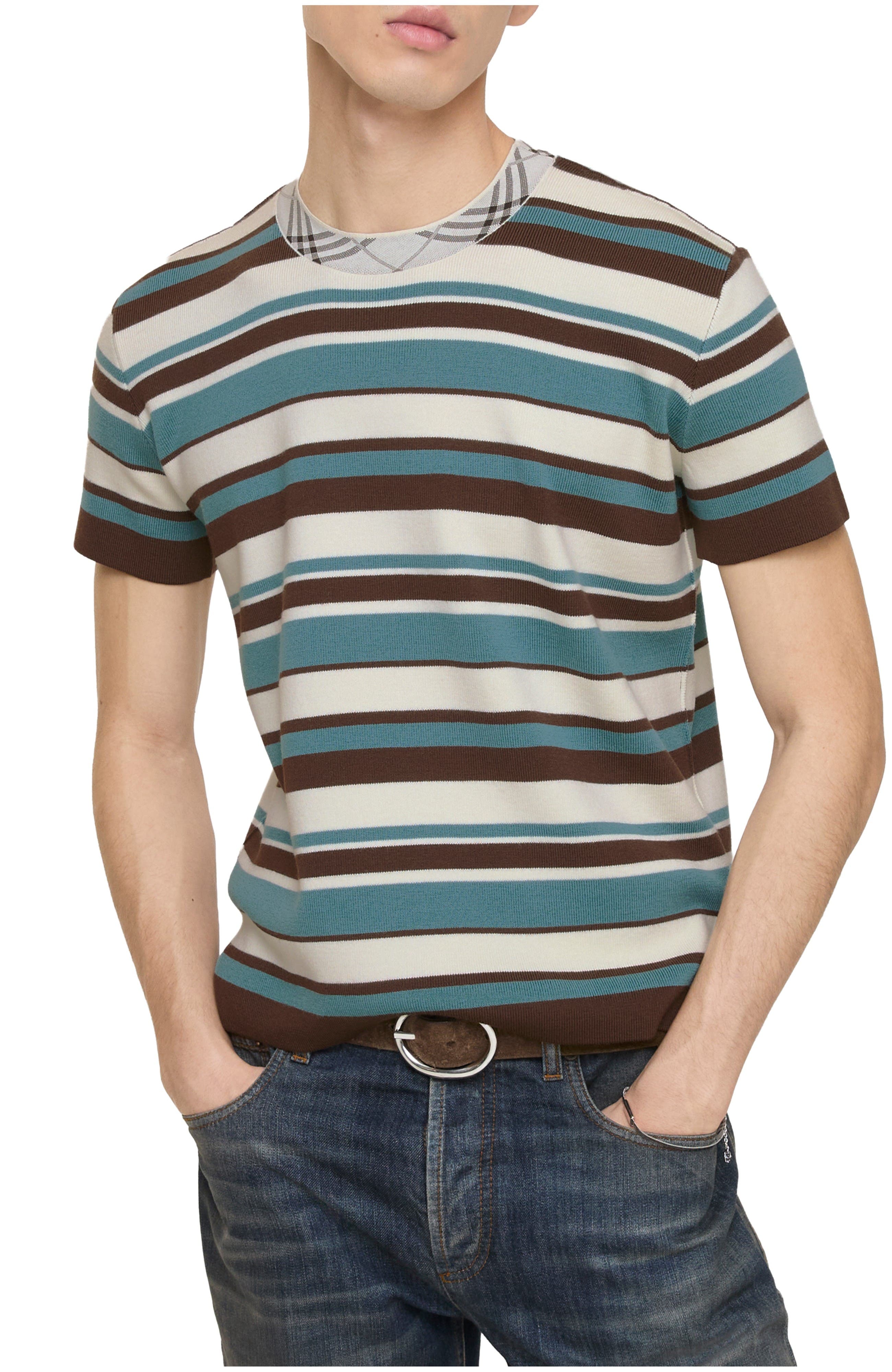 Striped Wool Blend T-shirt - image 3