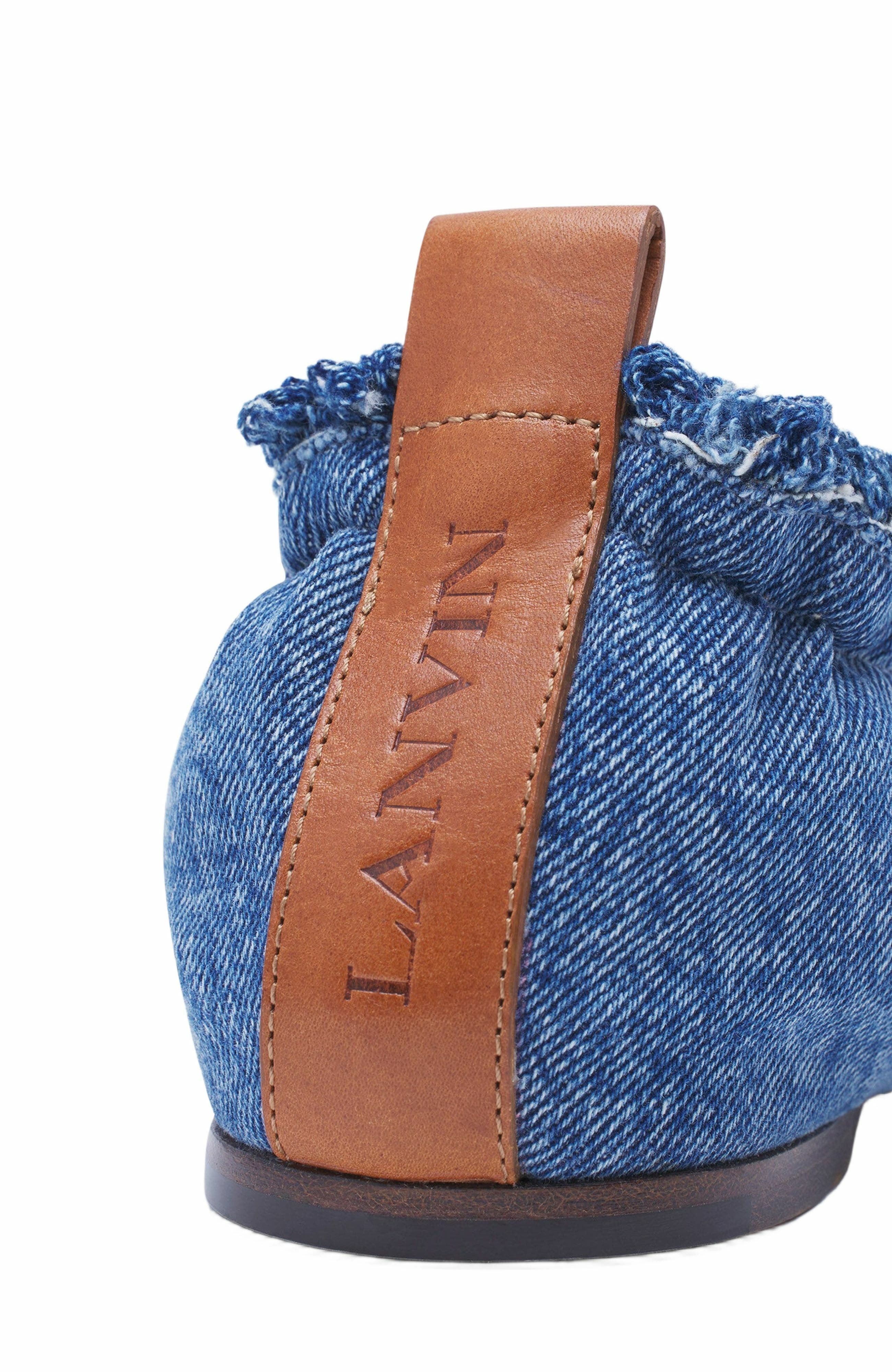 Lanvin The Ballerina Flat In Denim, Alternate, color, 