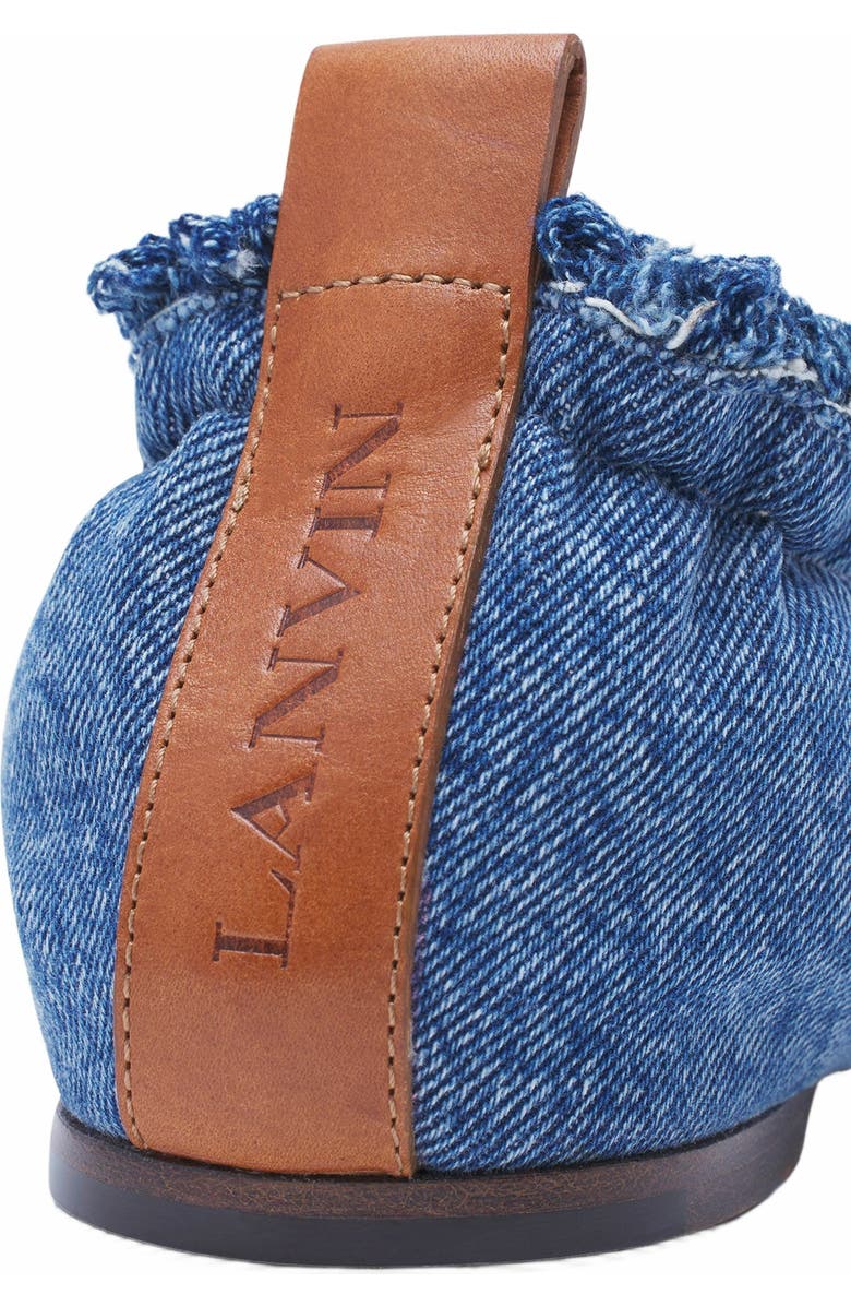 Lanvin The Ballerina Flat In Denim, Alternate, color,