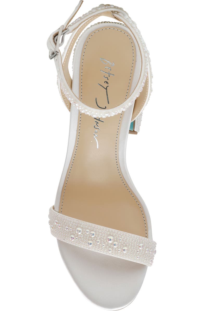 Betsey Johnson Jet Ankle Strap Sandal, Alternate, color, Pearl