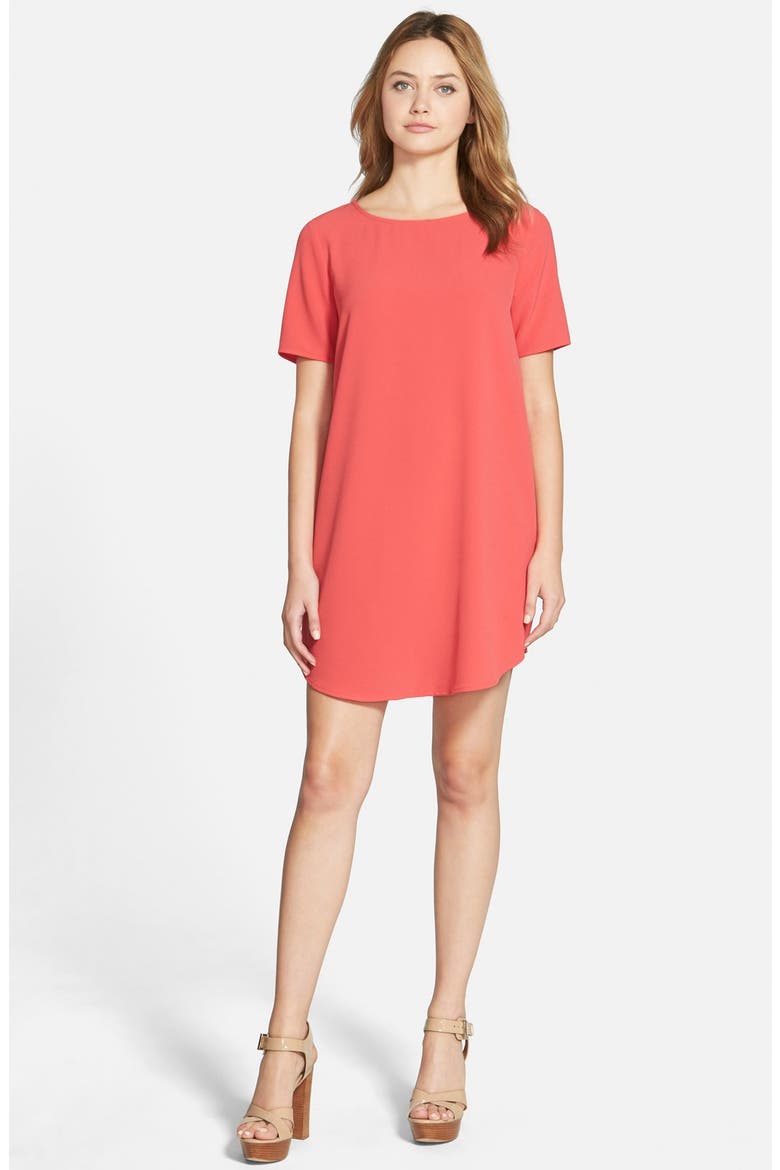 'Magnolia' Shift Dress, Main, color, POPPY