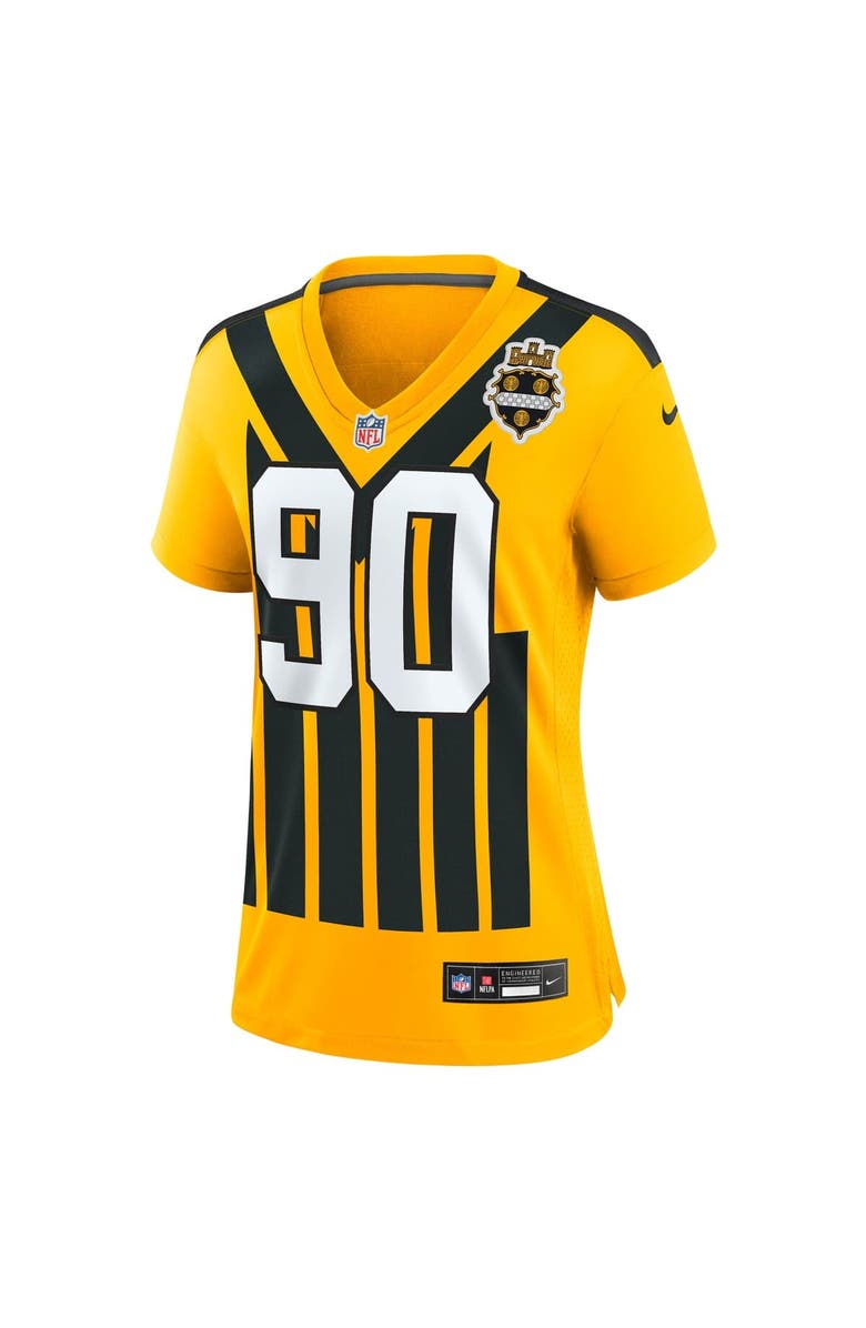 Nike Women's Nike T.J. Watt Gold Pittsburgh Steelers Alternate 1933 Throwback Game Jersey, Alternate, color, Gold