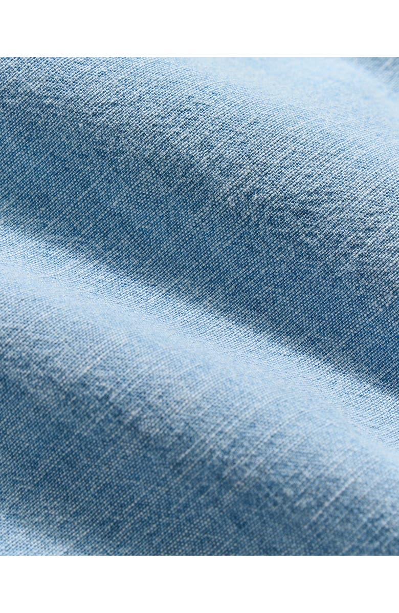 Billy Reid Donelson Short Sleeve Organic Cotton Chambray Sport Shirt, Alternate, color, Blue
