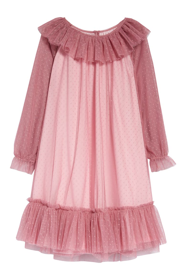 Kids' Ruffle Party Dress, Main, color, PINK PETAL