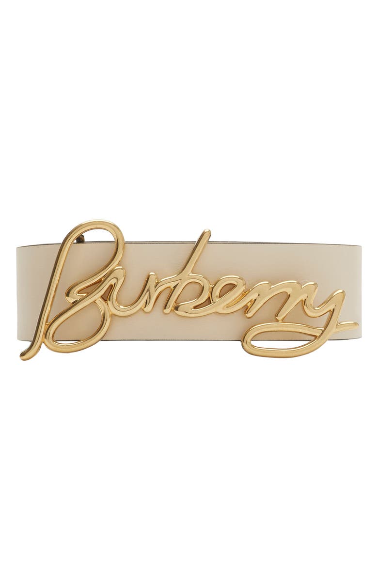 Burberry Signature Reversible Leather Belt, Alternate, color, 
