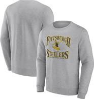 FANATICS Men's Fanatics Branded Heather Gray Pittsburgh Steelers Playability Pullover Sweatshirt
