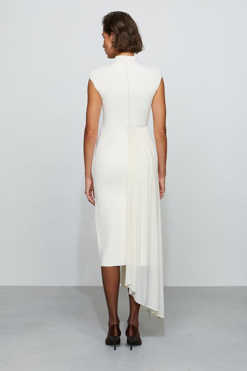 Et Ochs Francis Knit Combo Midi Dress In Neutral