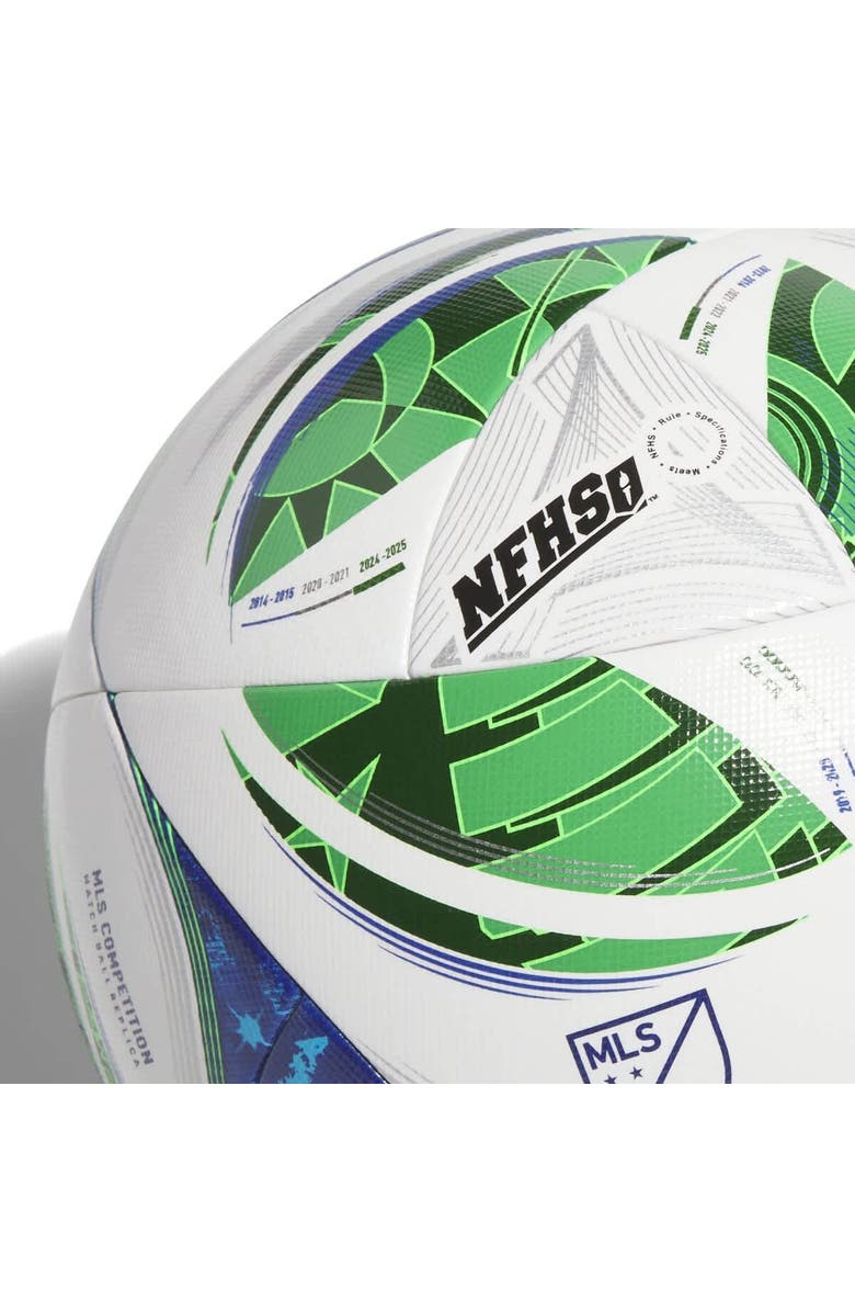 adidas White MLS 2025 Competition NFHS Soccer Ball, Alternate, color, 