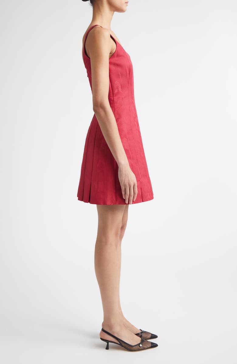 Emilia Wickstead Sascha Moiré Minidress, Alternate, color, Red